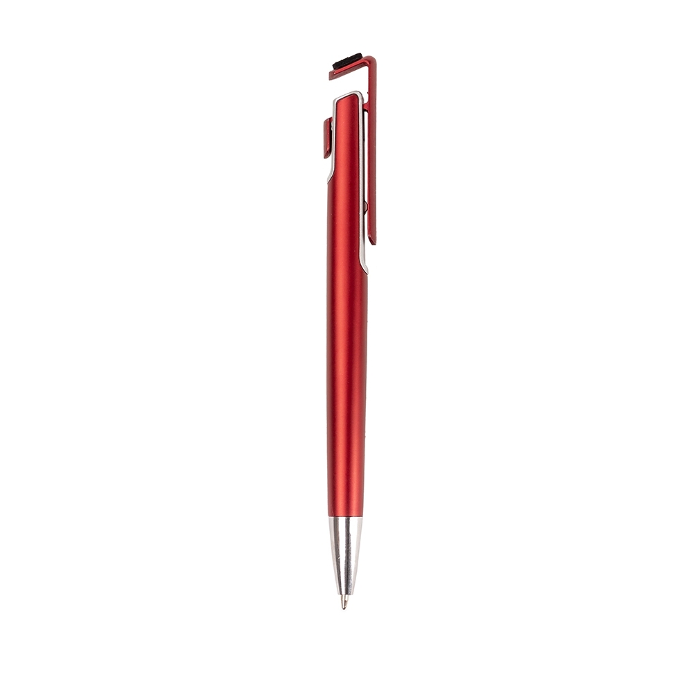 CANETA PLÁSTICA COM SUPORTE PARA CELULAR