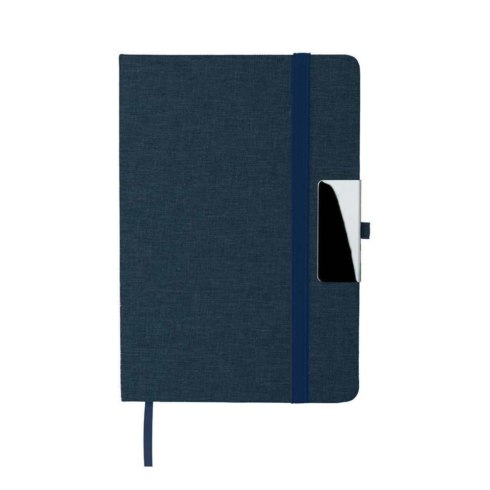 CADERNO A5 COM CAPA RPET - AZUL