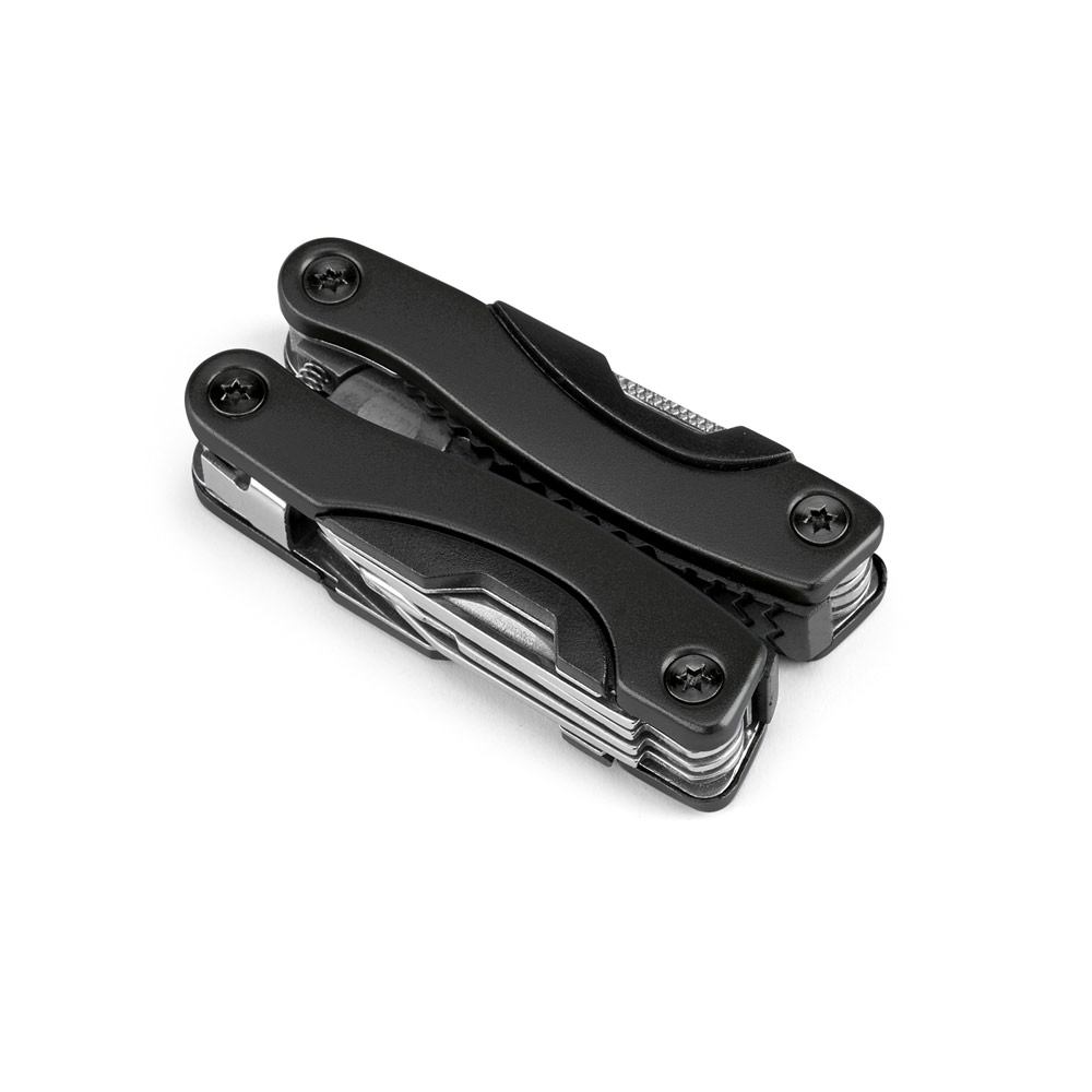 MINI ALICATE MULTIFUNÇÕES COM 9 FUNÇÕES EM AÇO INOX E ALUMÍNIO