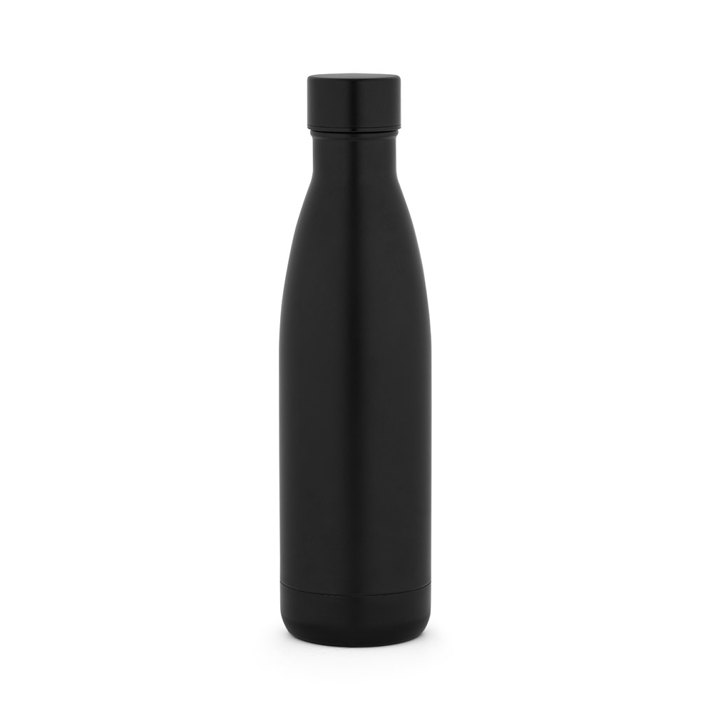 GARRAFA TÉRMICA EM AÇO INOX 90% RECICLADO DE PAREDE DUPLA ISOLADA A VÁCUO, COM ACABAMENTO MATE (810 ML)