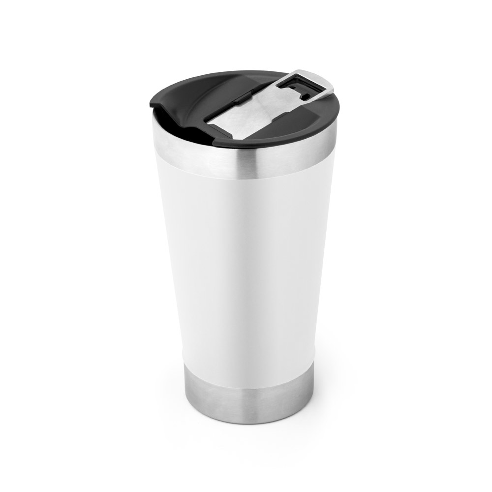 COPO DE VIAGEM EM AÇO INOX TÉRMICO, COM PAREDE DUPLA ISOLADA A VÁCUO (630 ML)