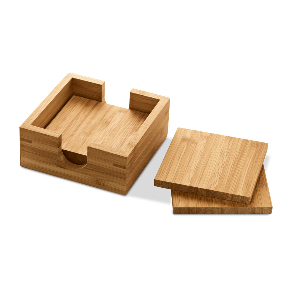 CONJUNTO DE 4 PORTA COPOS EM BAMBU