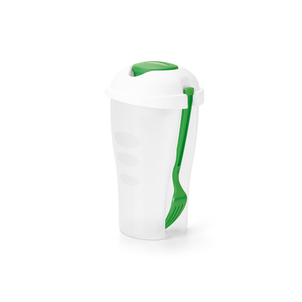 COPO PARA SALADA EM PP COM GARFO E MOLHEIRA 850 ML