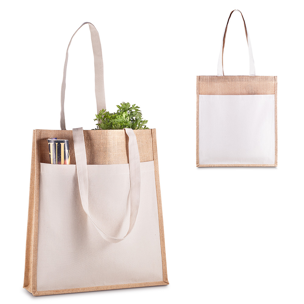 SACOLA EM JUTA 360G/M² (41X35X10CM)