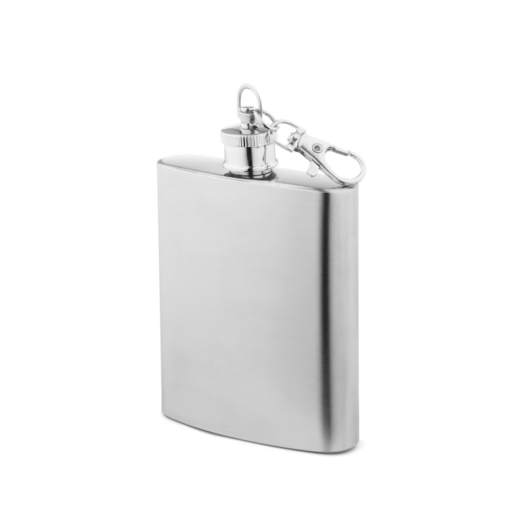 GARRAFA DE BOLSO EM AÇO INOX (100 ML)