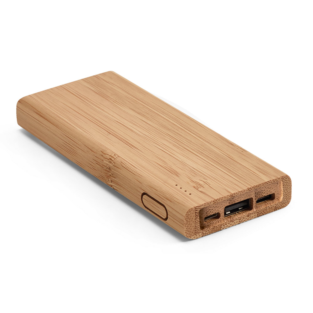BATERIA PORTÁTIL EM BAMBU (5'000 MAH)