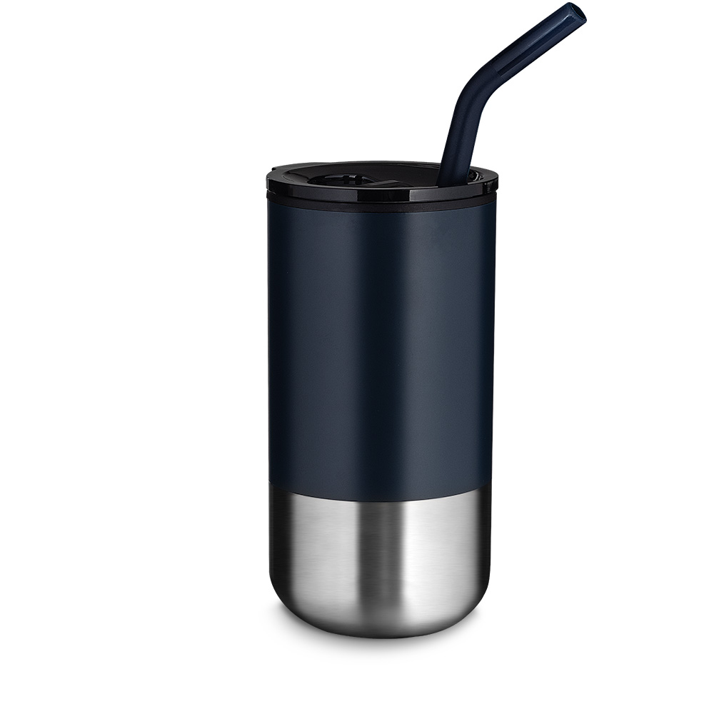COPO AÇO INOX - AZUL, 550ML