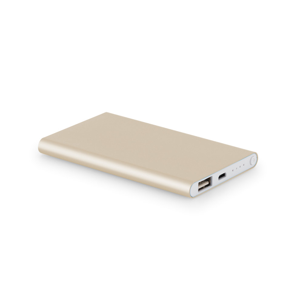 BATERIA PORTÁTIL SLIM EM ALUMÍNIO 100% RECICLADO (4'000 MAH)