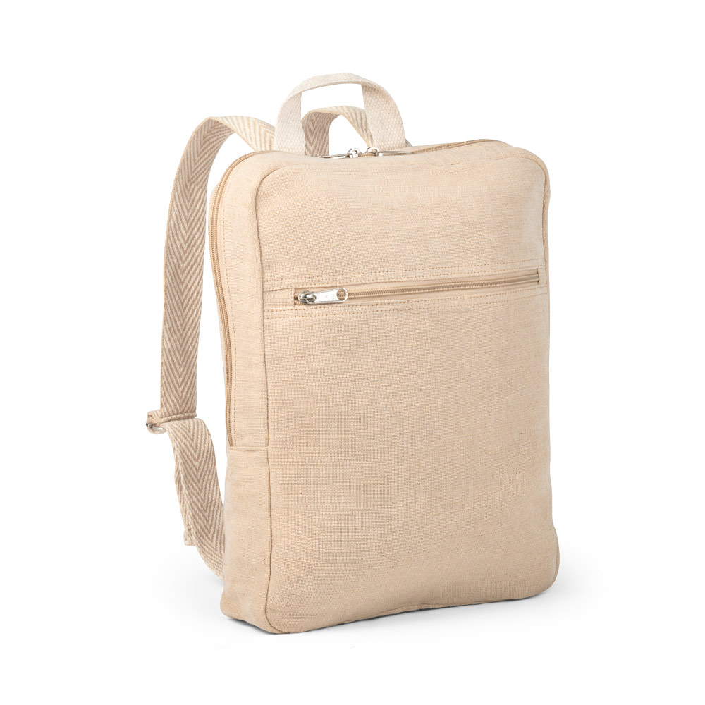 MOCHILA EM JUCO (MISTURA DE ALGODÃO E JUTA, 275 G/M²) 7 L
