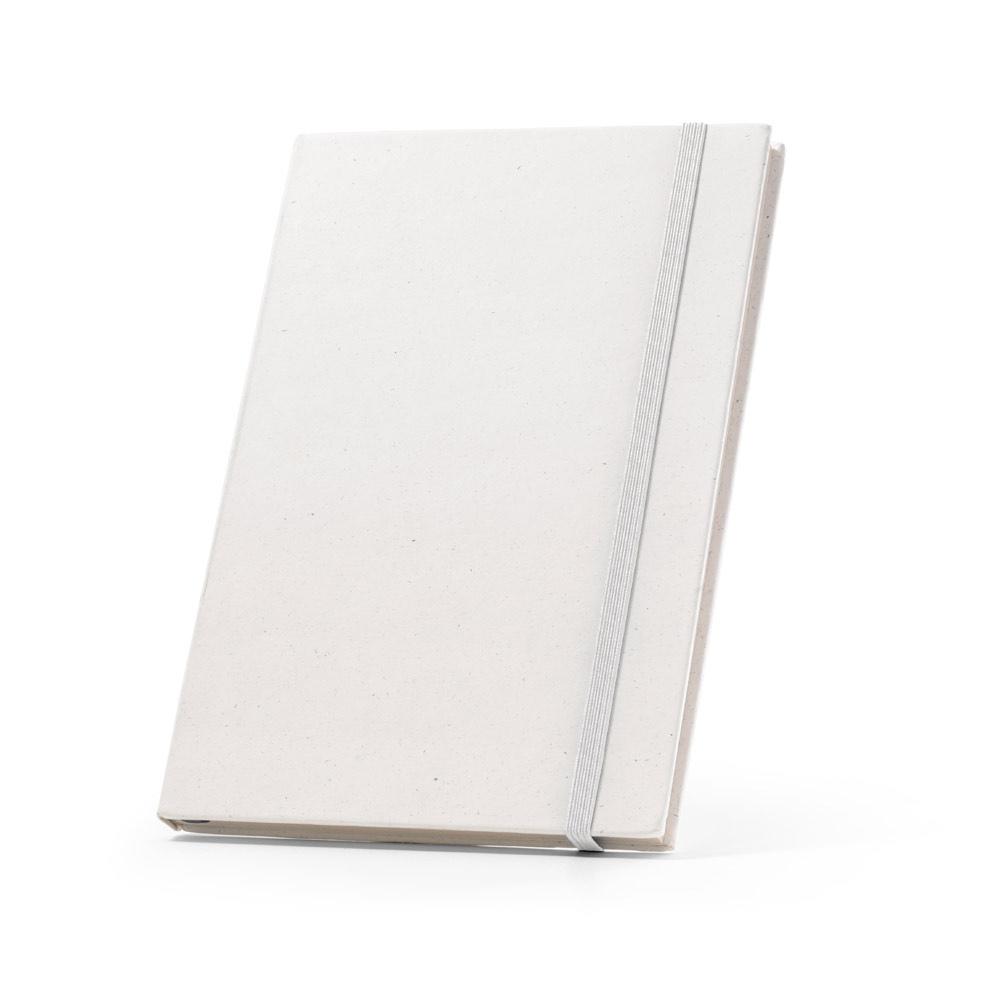 CADERNO A5 PRODUZIDO ATRAVÉS DE PACOTES DE LEITE RECICLADOS COM FOLHAS PAUTADAS RECICLADAS