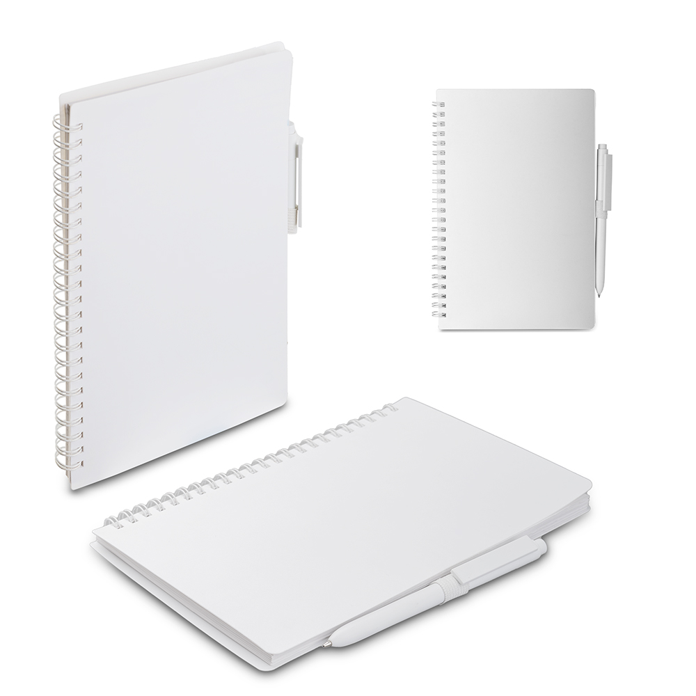 CADERNO A5 CAPA EM PP COM CANETA