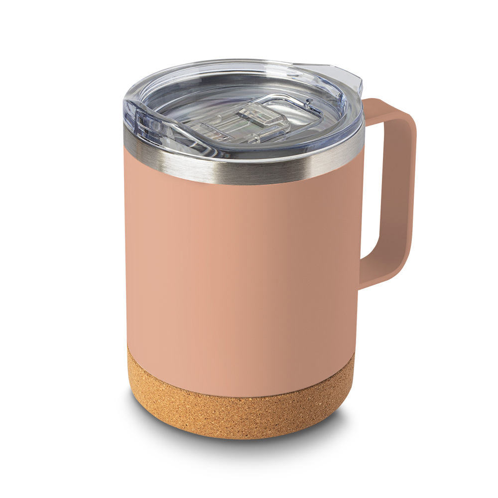 CANECA TÉRMICA EM AÇO INOX - AMARELO, 350ML