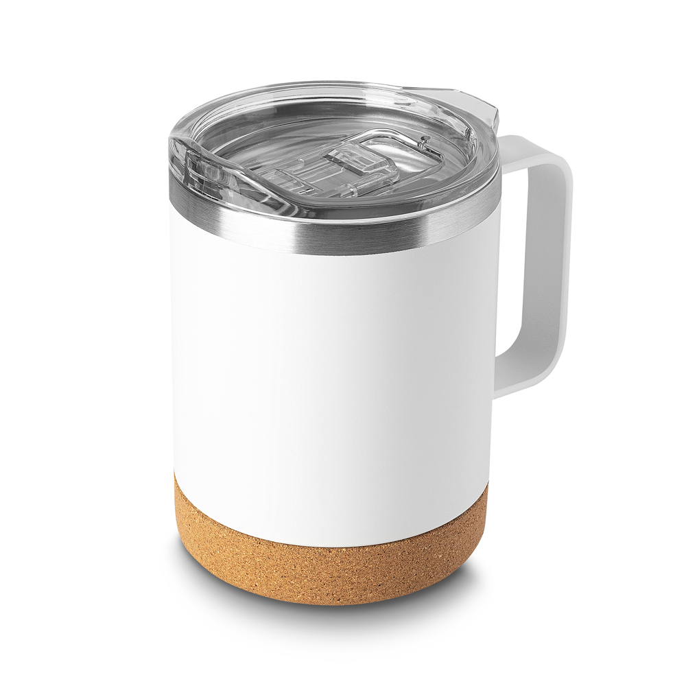 CANECA TÉRMICA EM AÇO INOX - AMARELO, 350ML