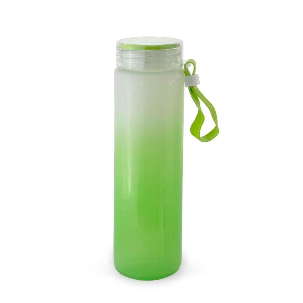 GARRAFA DE VIDRO 400ML (PODEM HAVER RISCOS NA PINTURA E/OU PEQUENAS BOLHAS NO CORPO DA GARRAFA)