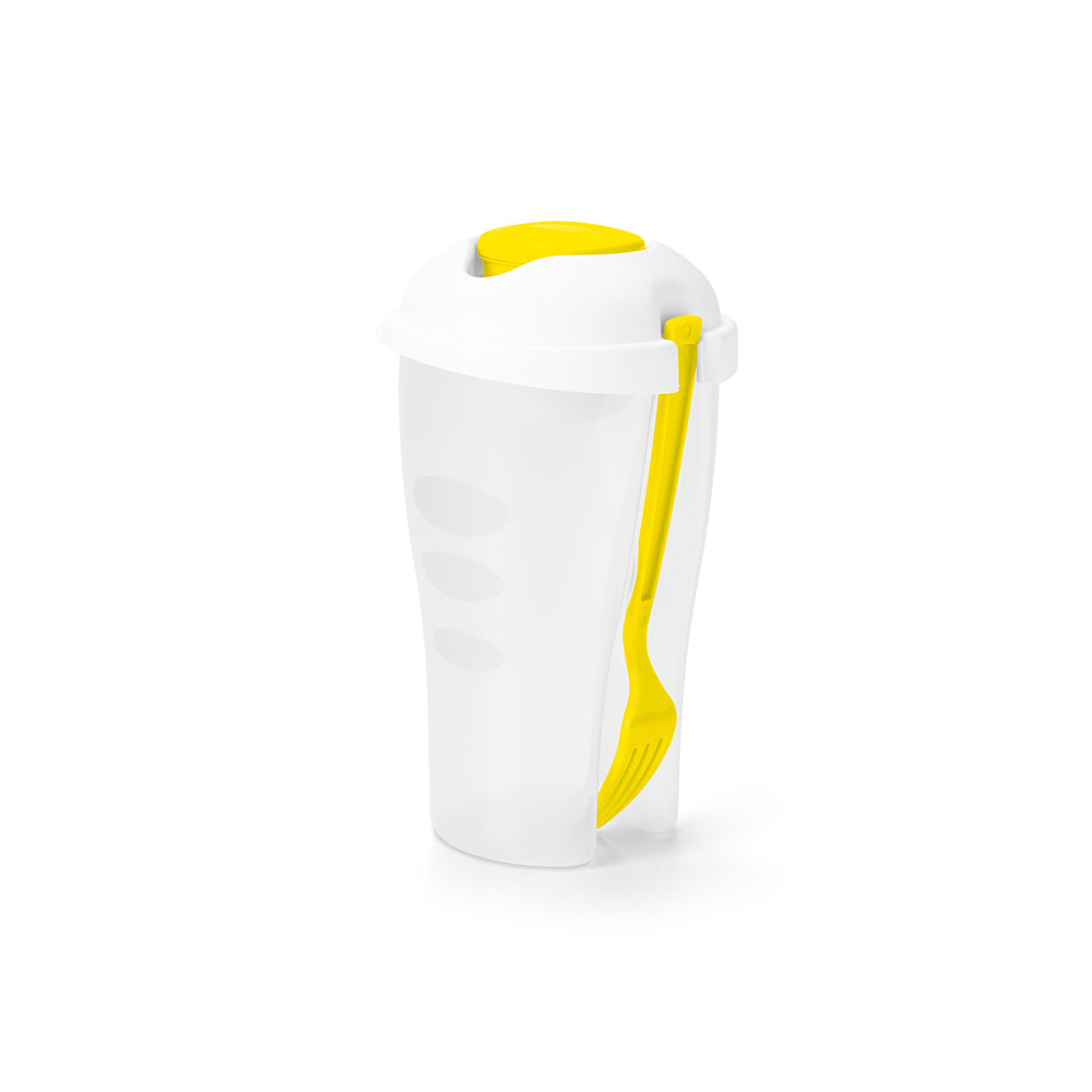 COPO PARA SALADA EM PP COM GARFO E MOLHEIRA 850 ML