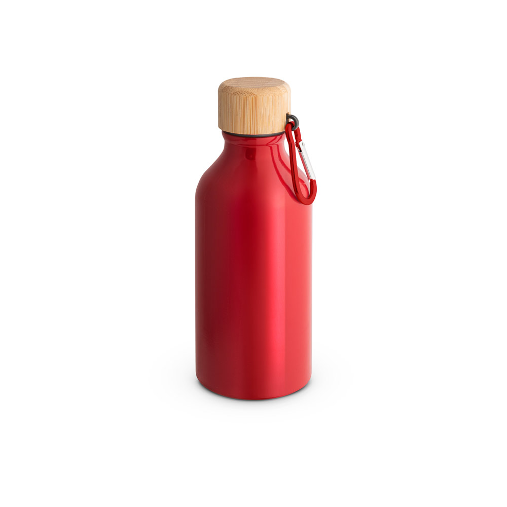 SQUEEZE EM ALUMÍNIO 100% RECICLADO COM COR SÓLIDA BRILHANTE (400 ML)