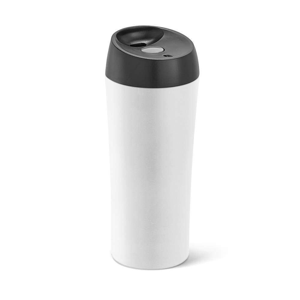 COPO DE VIAGEM TÉRMICO EM AÇO INOX DE PAREDE DUPLA ISOLADA A AR (470 ML)