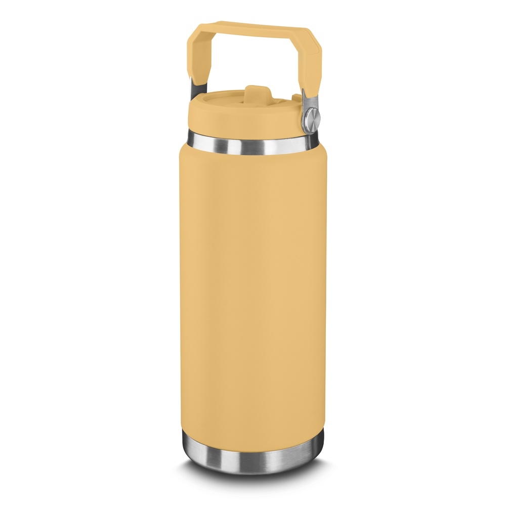 GARRAFA TÉRMICA - AMARELO QUEIMADO, 900ML