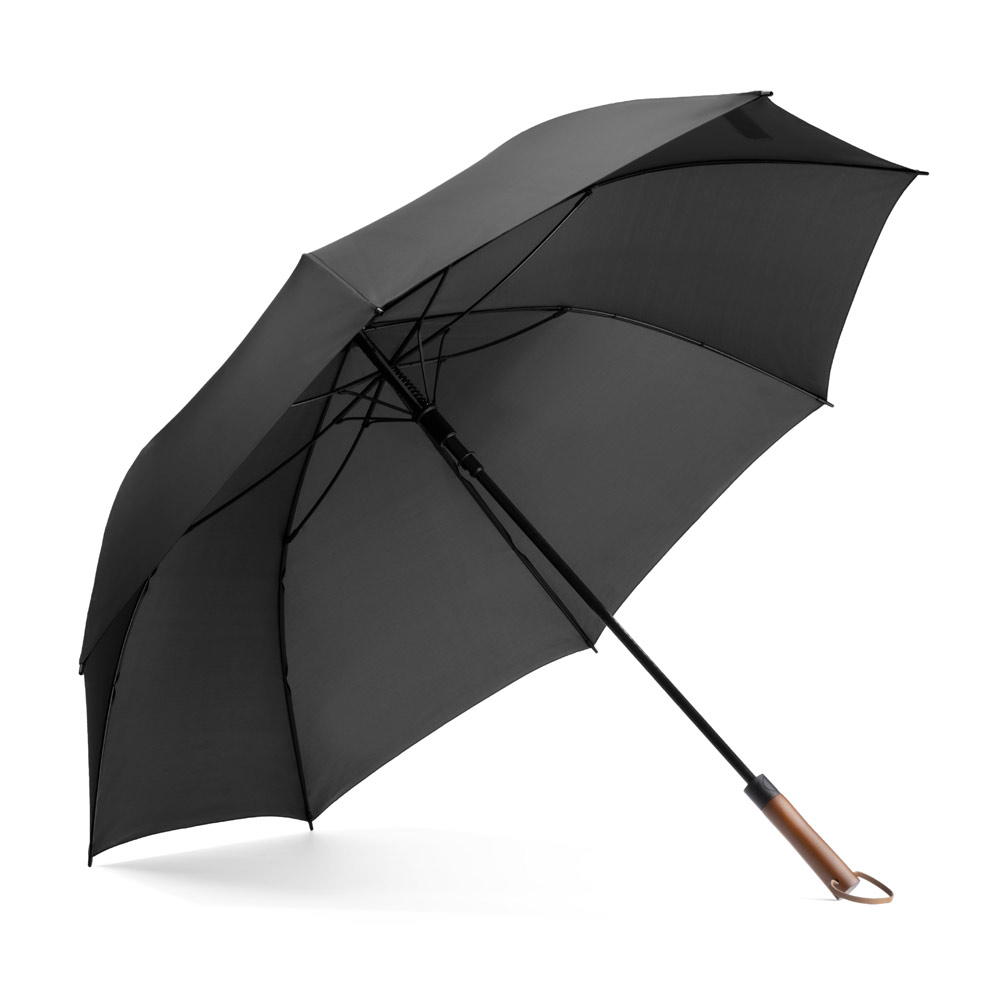 GUARDA-CHUVA DE GIGANTE (30") EM PONGEE, IDEAL PARA ENFRENTAR CONDIÇÕES CLIMÁTICAS ADVERSAS
