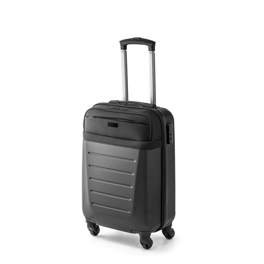 MALA DE VIAGEM EXECUTIVO EM ABS E 600D COM 4 RODAS DUPLAS E INTERIOR FORRADO (33 L)