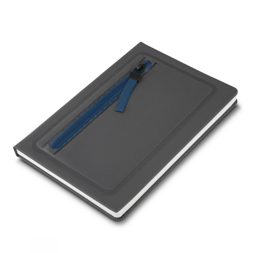 CADERNO A5 CAPA EM PU - AZUL