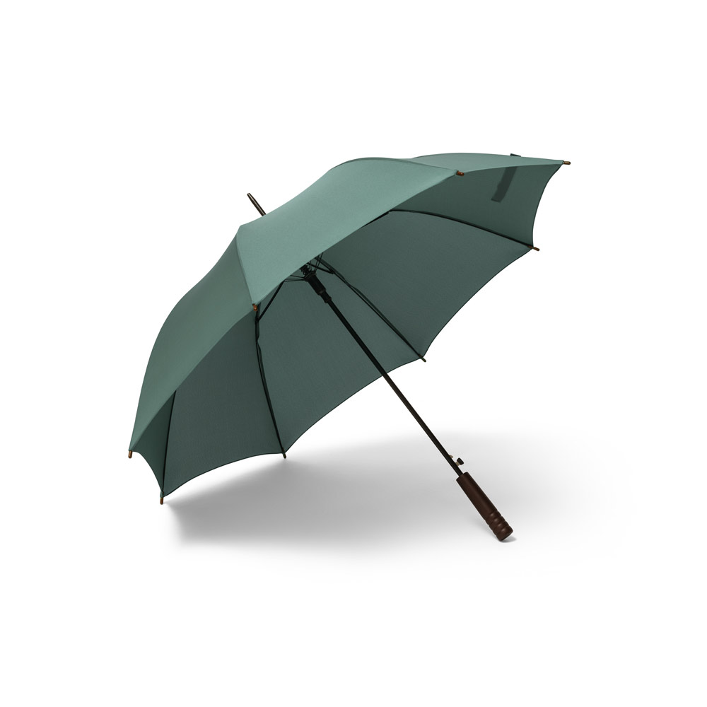 GUARDA-CHUVA EM 100% POLIÉSTER RECICLADO PONGEE 190T COM ABERTURA AUTOMÁTICA