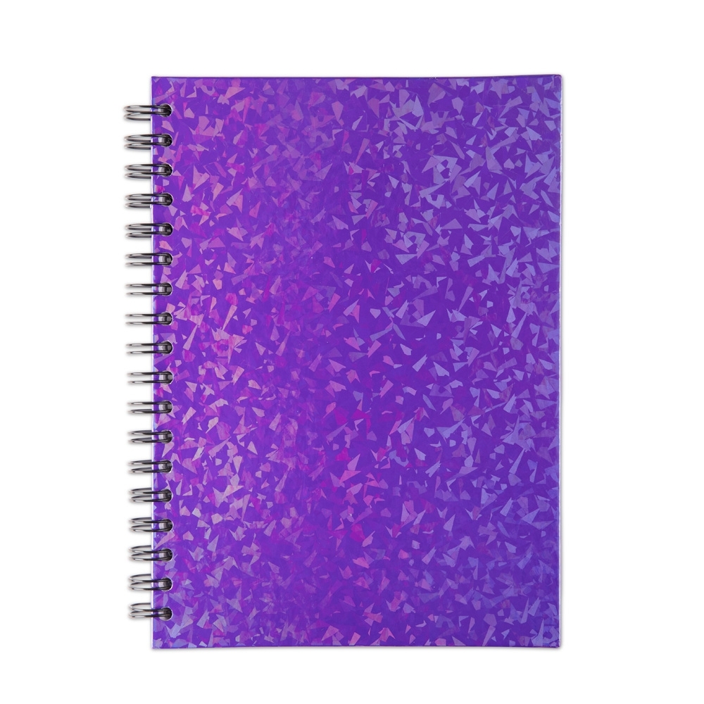 CADERNO HOLOGRÁFICO COM PAUTA