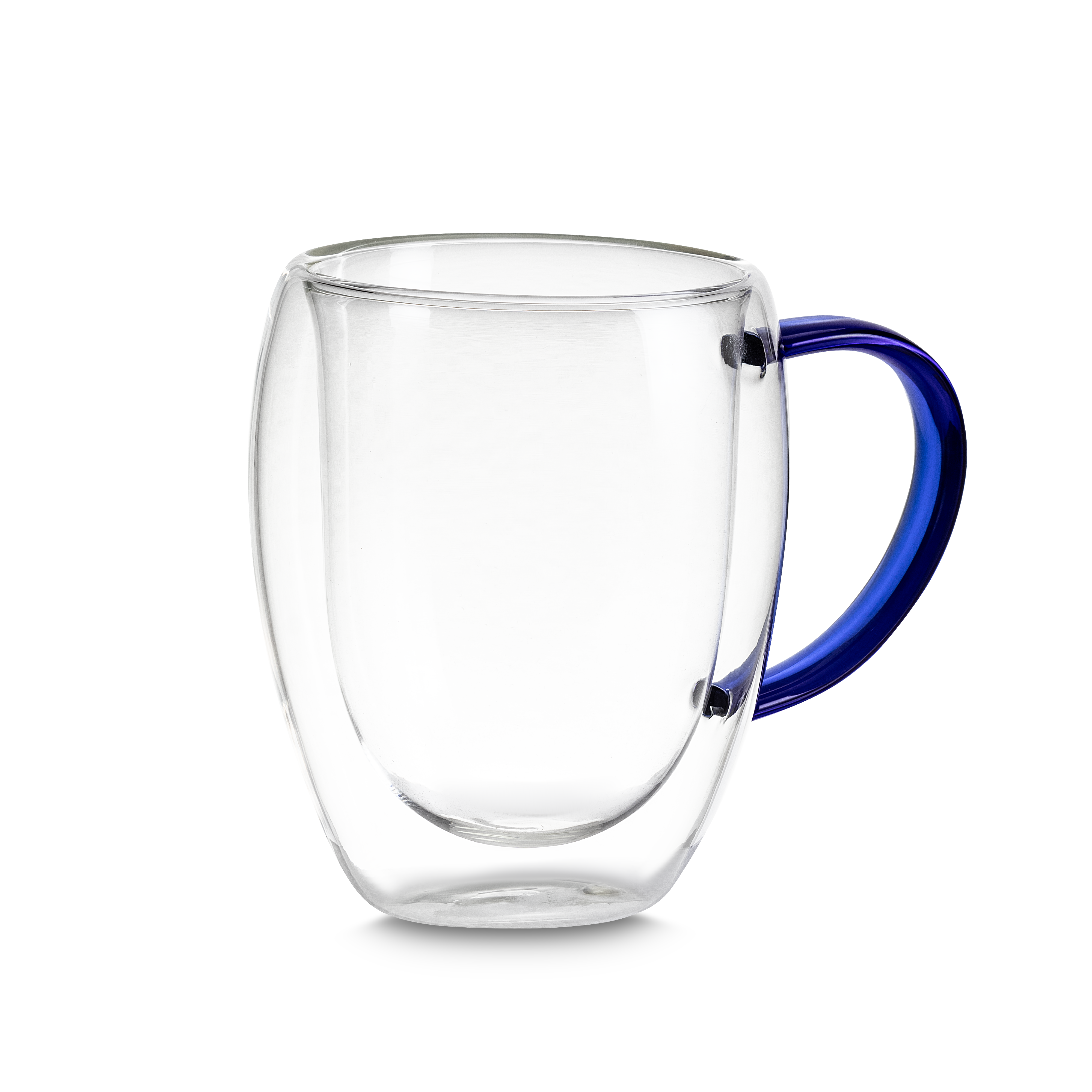 CANECA DE VIDRO BOROSSILICATO - AZUL, 350ML