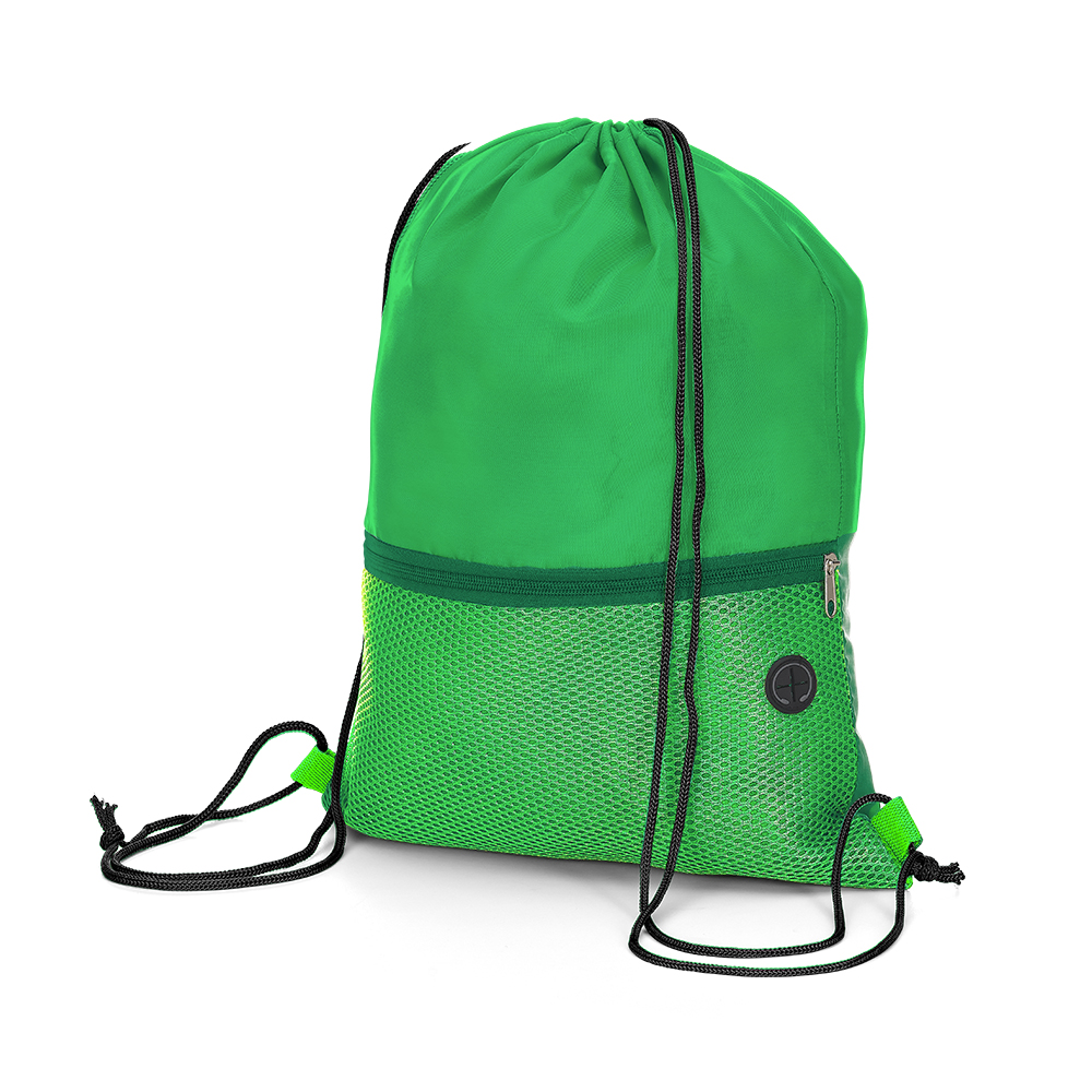 SACOLA/MOCHILA POLIÉSTER 210D (43X32CM) - VERDE