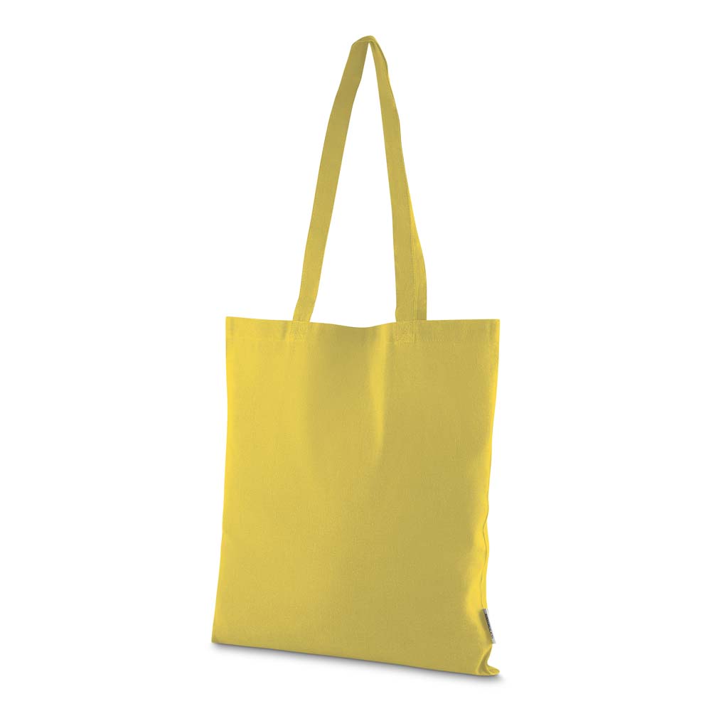 SACOLA EM ALGODÃO RECICLÁVEL 140G/M² - AMARELO