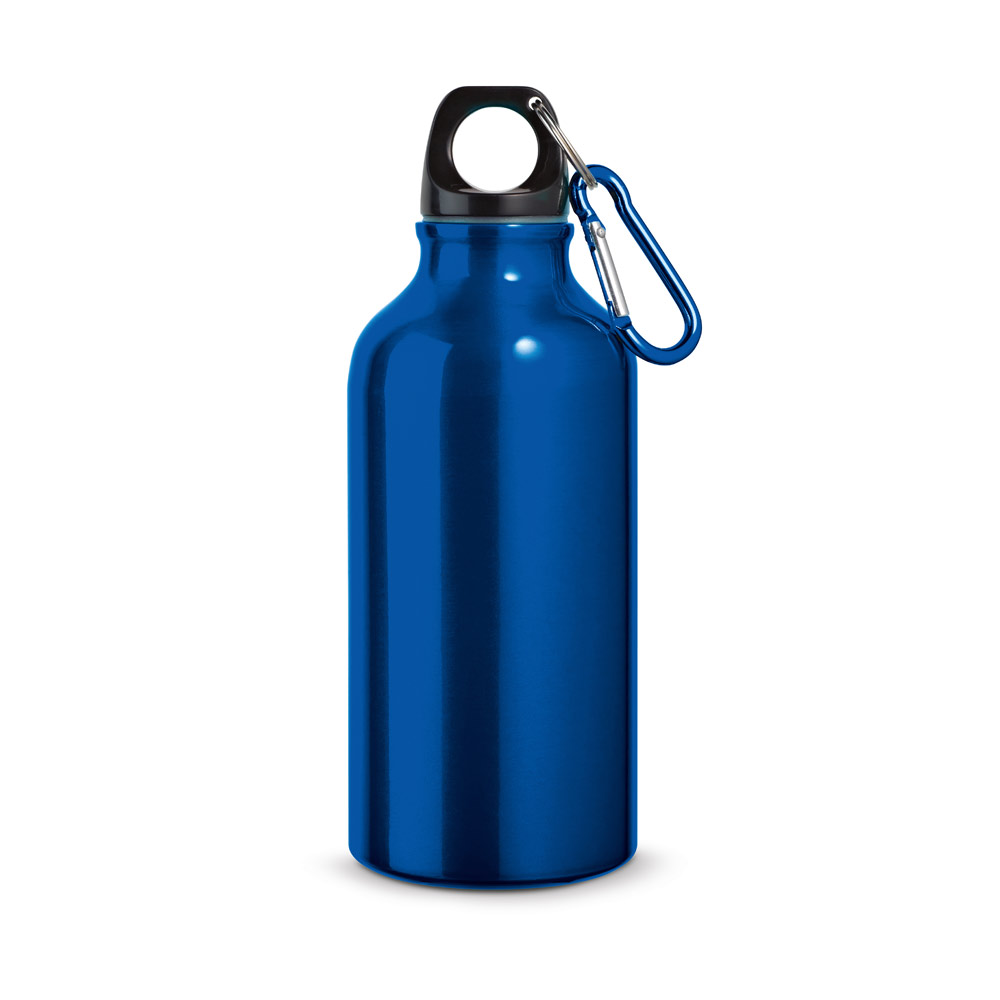 GARRAFA ESPORTIVA EM ALUMÍNIO COM ACABAMENTO METÁLICO (400 ML)