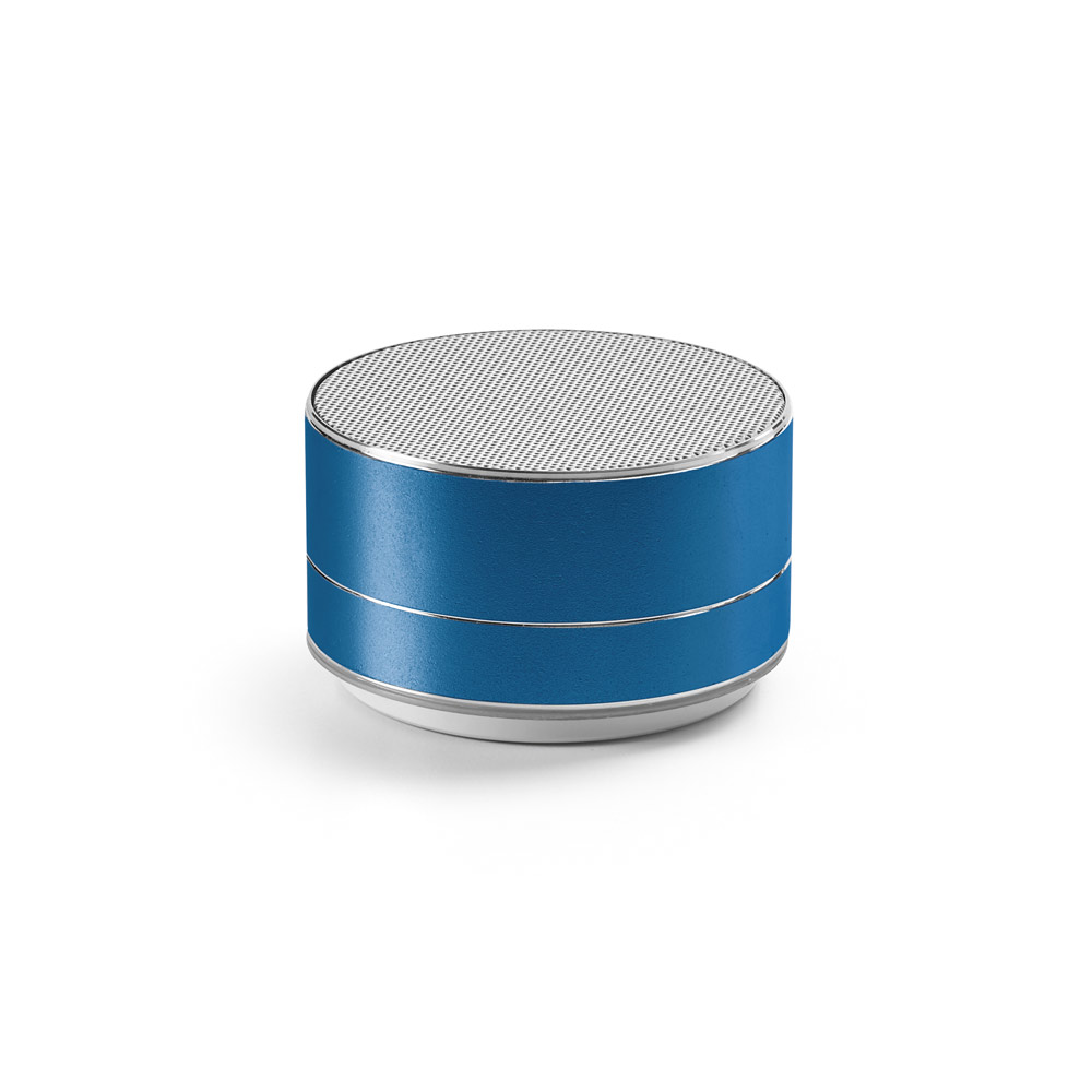 CAIXA DE SOM COM AUTONOMIA DE 3H (400 MAH), EM ALUMÍNIO 100% RECICLADO E ABS 100% RECICLADO
