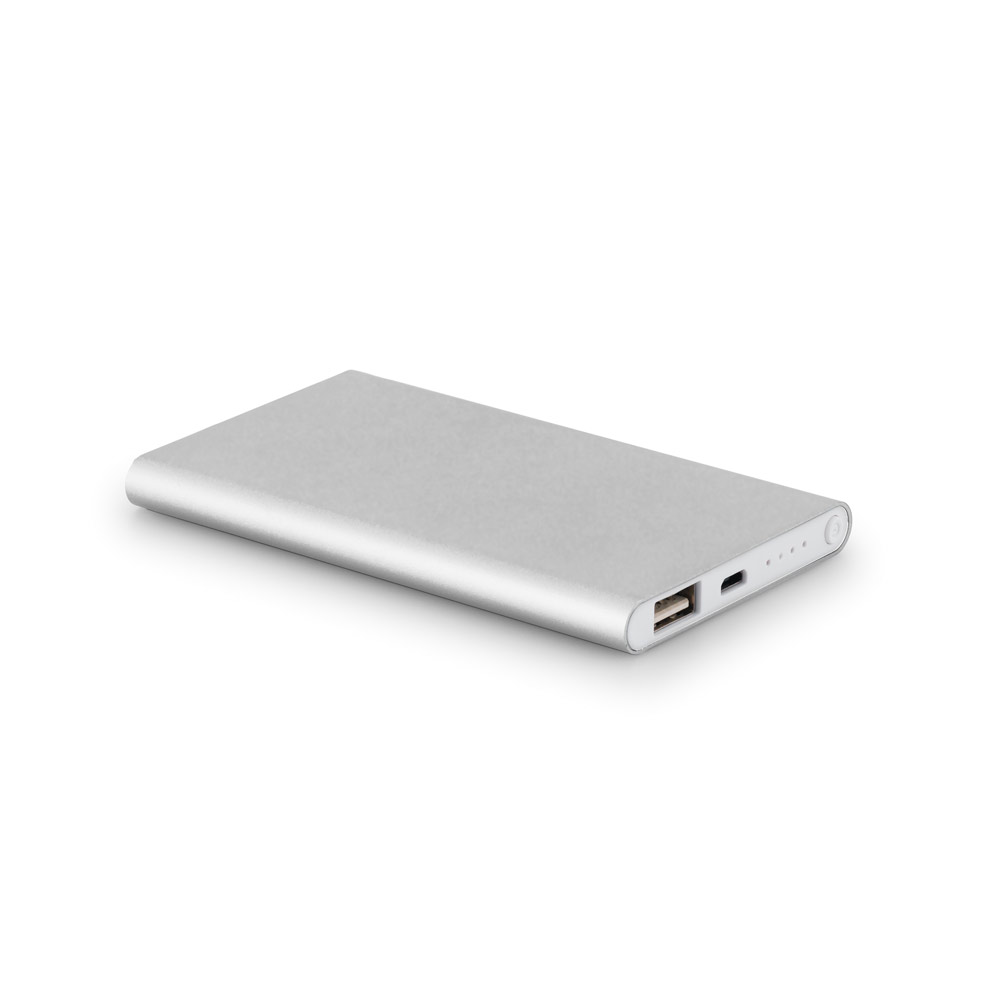 BATERIA PORTÁTIL SLIM EM ALUMÍNIO 100% RECICLADO (4'000 MAH)
