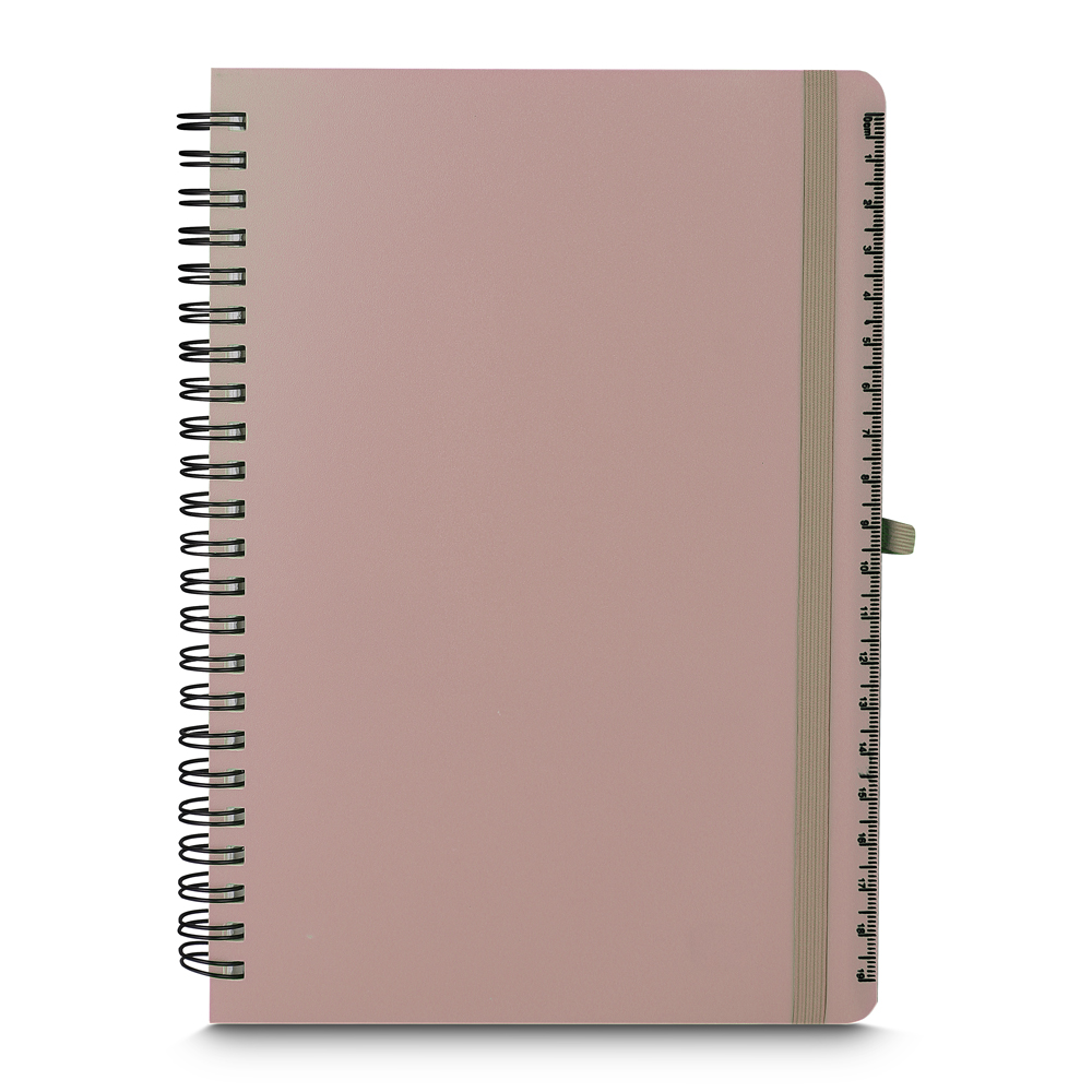 CADERNO A5 CAPA EM PP DE ANOTAÇÕES - BEGE
