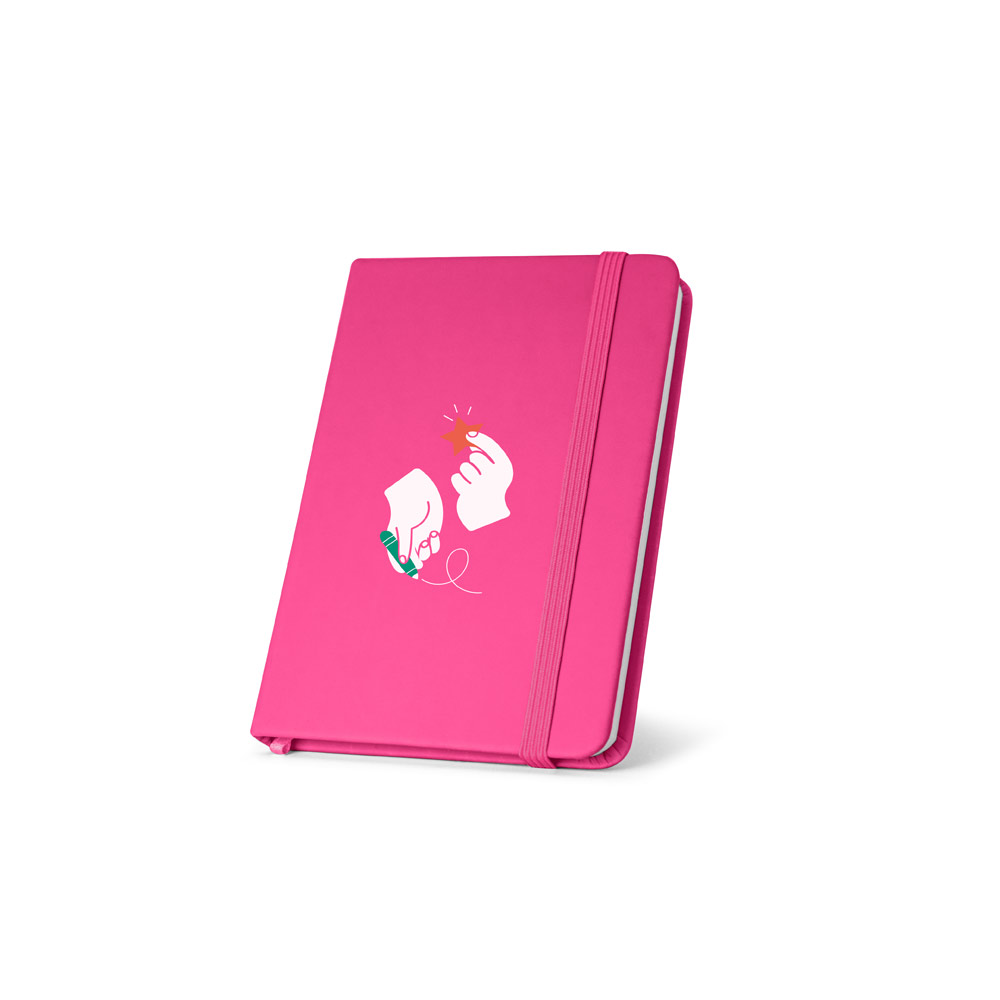 CADERNO DE BOLSO EM C.SINTÉTICO COM PÁGINAS LISAS