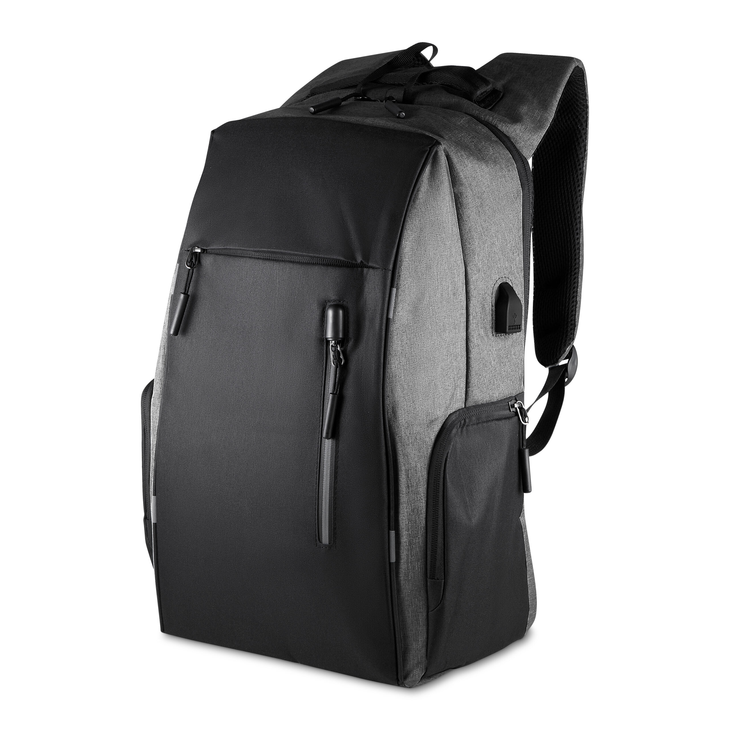 MOCHILA PARA NOTEBOOK EM POLIÉSTER 300D - CINZA