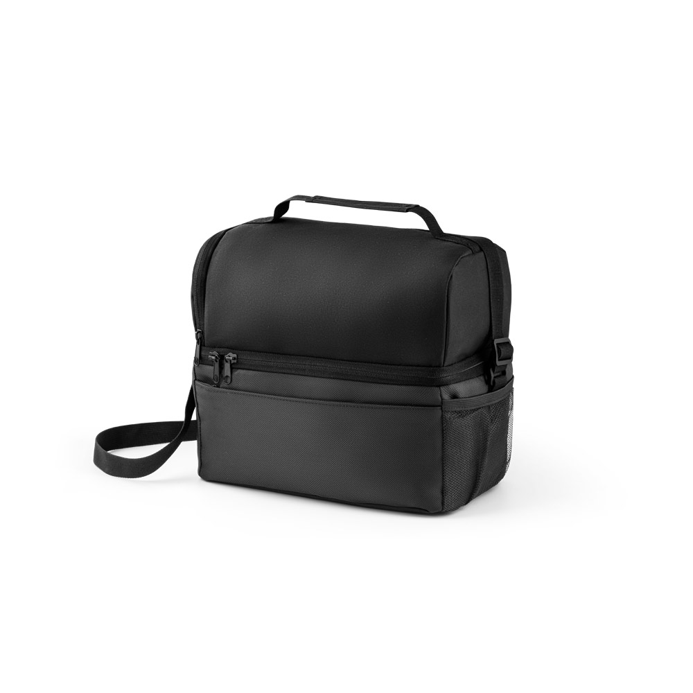 COOLER. BOLSA TÉRMICA EM 300D E 840D JACQUARD COM INTERIOR FORRADO EM PEVA 8'5 L