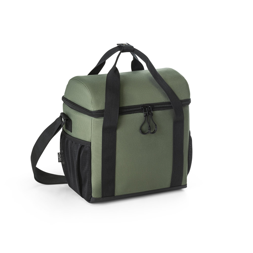 COOLER. BOLSA TÉRMICA ALMOFADADA EM RIPSTOP POLIÉSTER RECICLADO 600D COM INTERIOR FORRADO EM PEVA 11 L