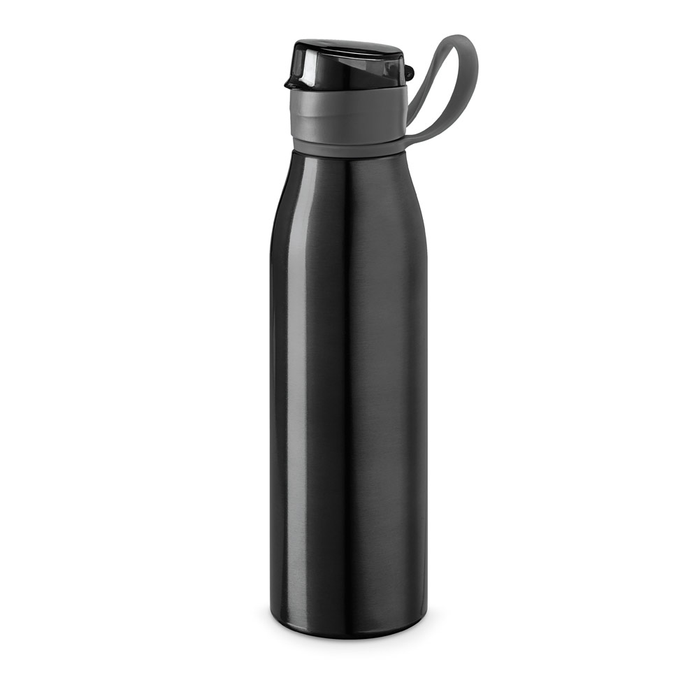 SQUEEZE EM ALUMÍNIO COM TAMPA FLIP FLOP EM AS E PP (650 ML)