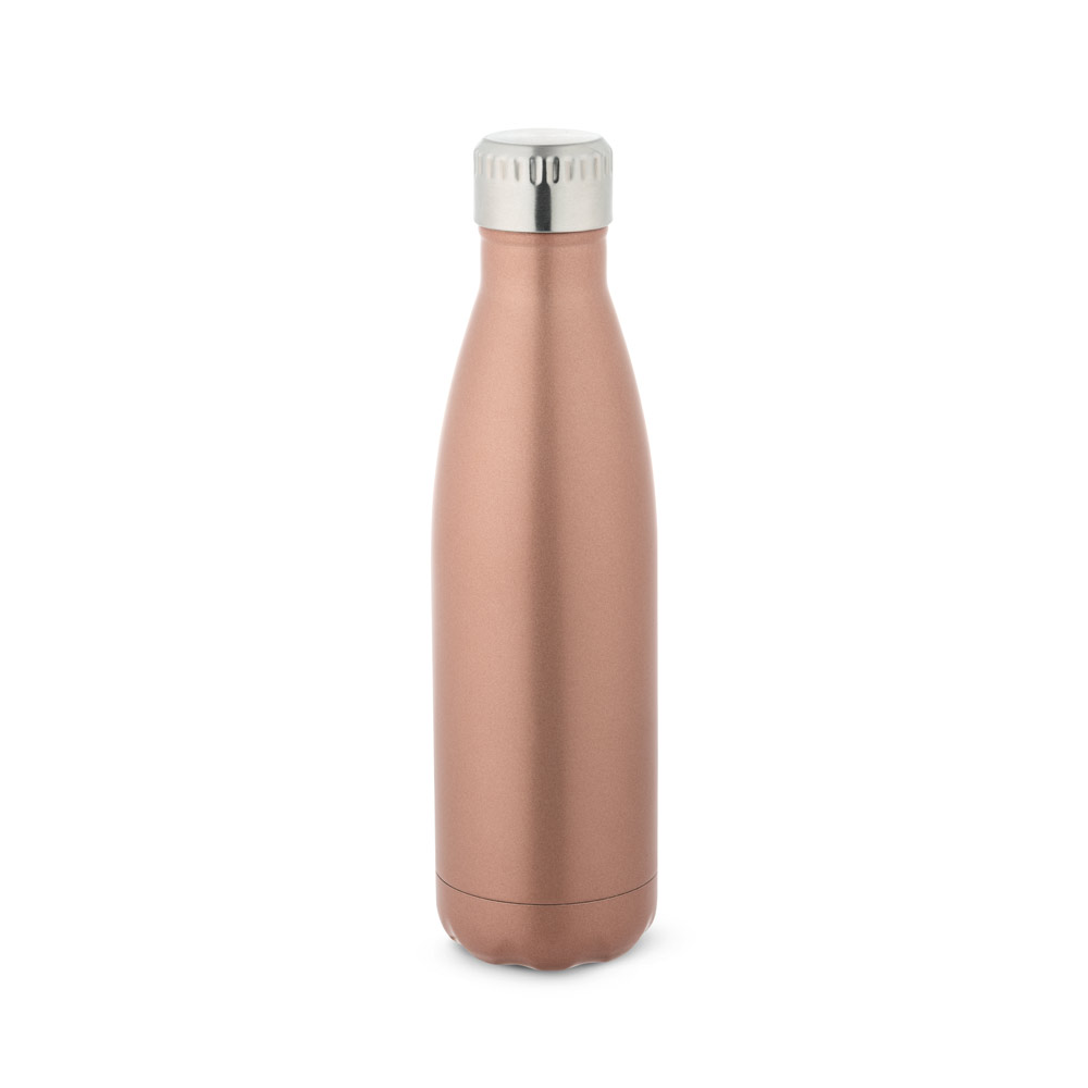 GARRAFA TÉRMICA EM AÇO INOX DE PAREDE DUPLA ISOLADA A VÁCUO (500 ML)