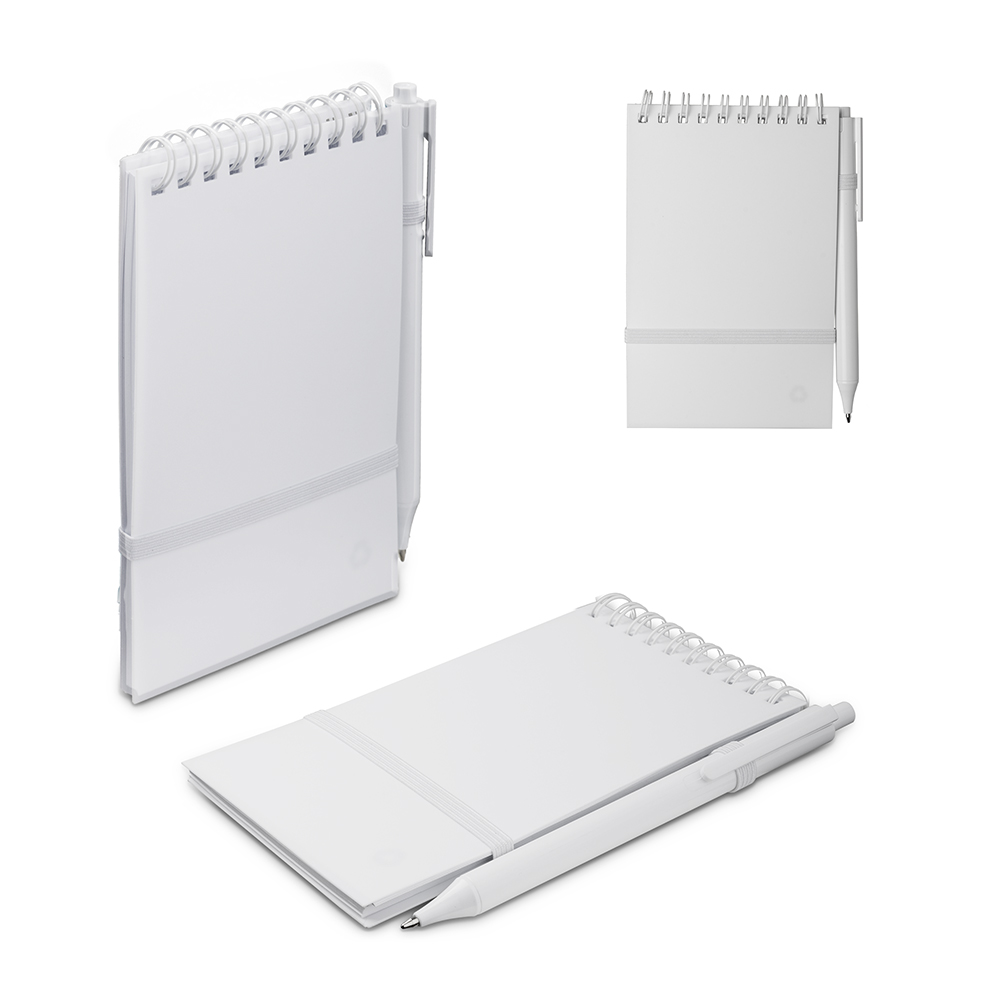 MINI CADERNO A6 CAPA EM PP COM CANETA