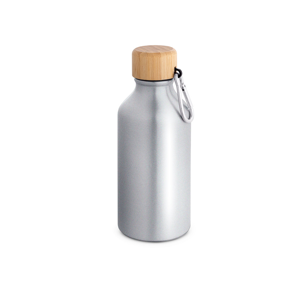 SQUEEZE EM ALUMÍNIO 100% RECICLADO COM COR SÓLIDA BRILHANTE (400 ML)