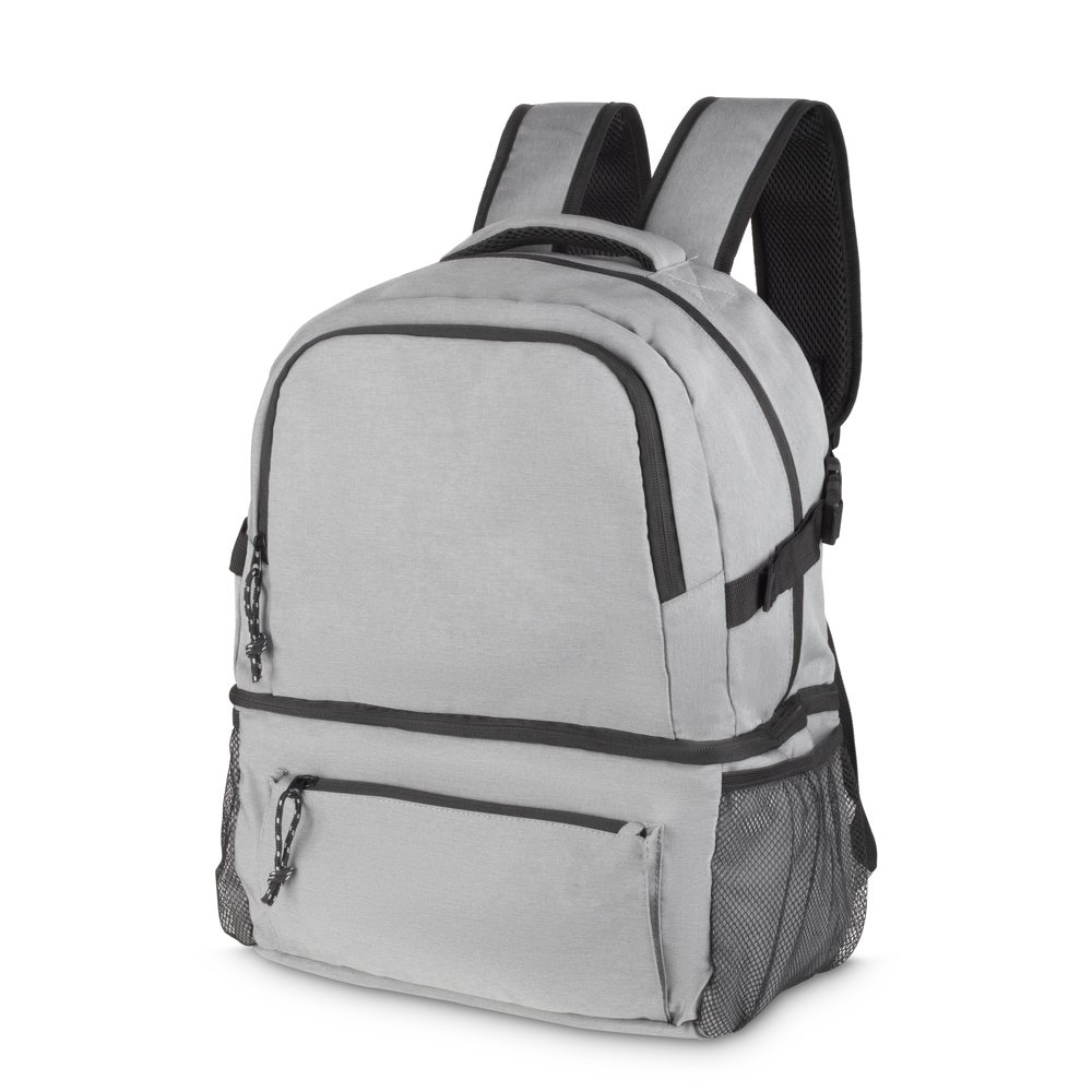 MOCHILA/BOLSA TÉRMICA EM POLIÉSTER 300D - CINZA