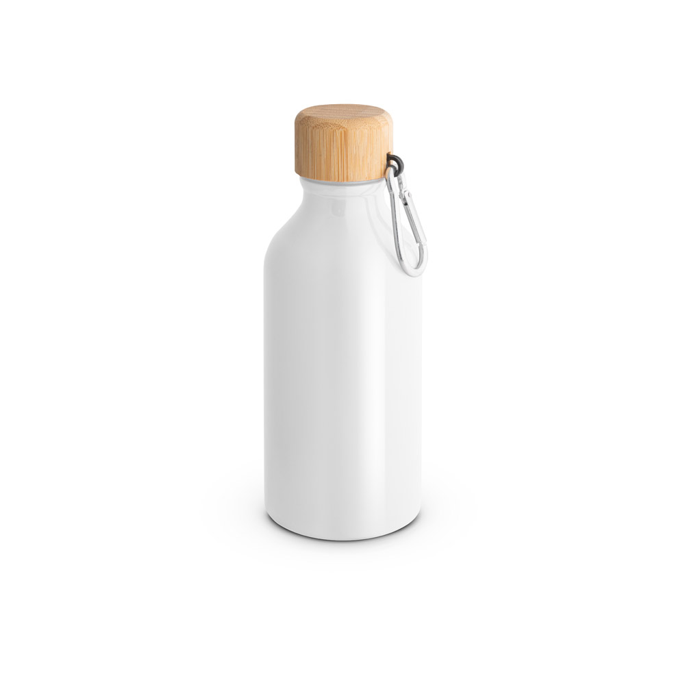 SQUEEZE EM ALUMÍNIO 100% RECICLADO COM COR SÓLIDA BRILHANTE (400 ML)