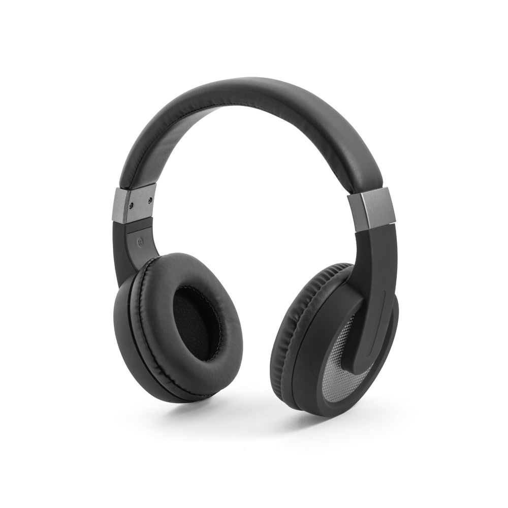 FONES DE OUVIDO WIRELESS COM AUTONOMIA DE 12H (300 MAH) E MICROFONE, EM ABS E PU