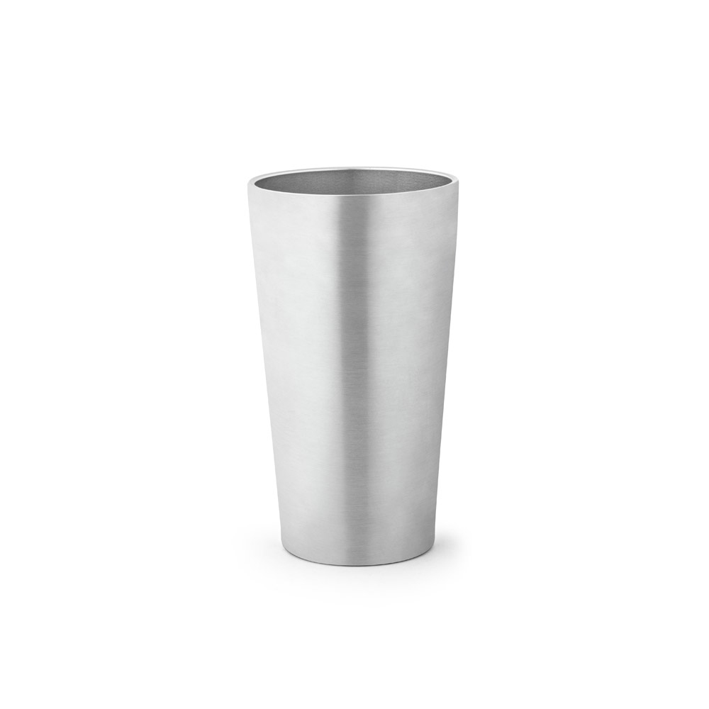 COPO DE VIAGEM EM AÇO INOX TÉRMICO, COM PAREDE DUPLA ISOLADA A VÁCUO (540 ML)