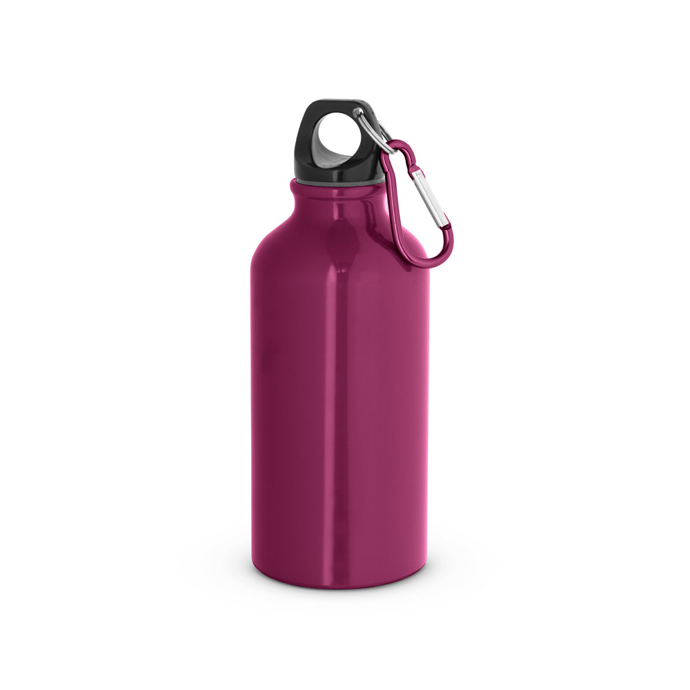 GARRAFA ESPORTIVA EM ALUMÍNIO COM ACABAMENTO BRILHANTE (400 ML)