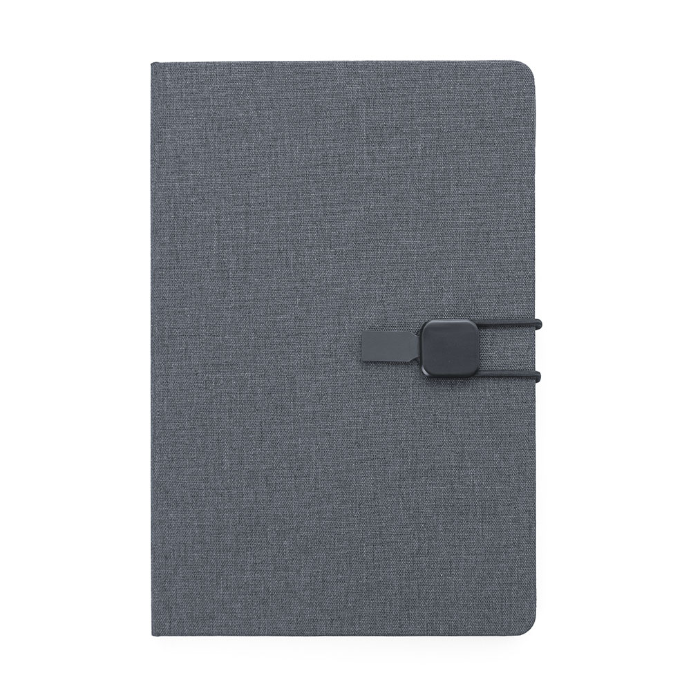CADERNO A5 CAPA EM POLIÉSTER - AZUL