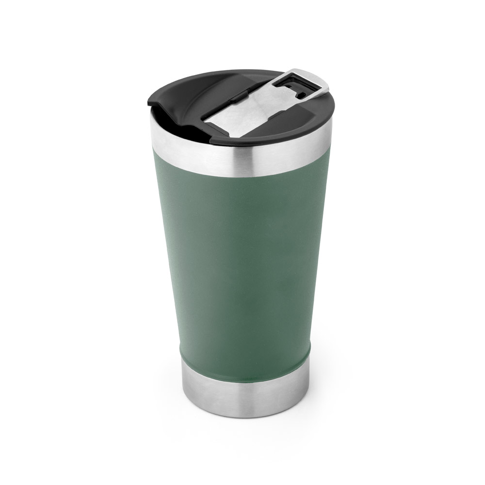 COPO DE VIAGEM EM AÇO INOX TÉRMICO, COM PAREDE DUPLA ISOLADA A VÁCUO (630 ML)