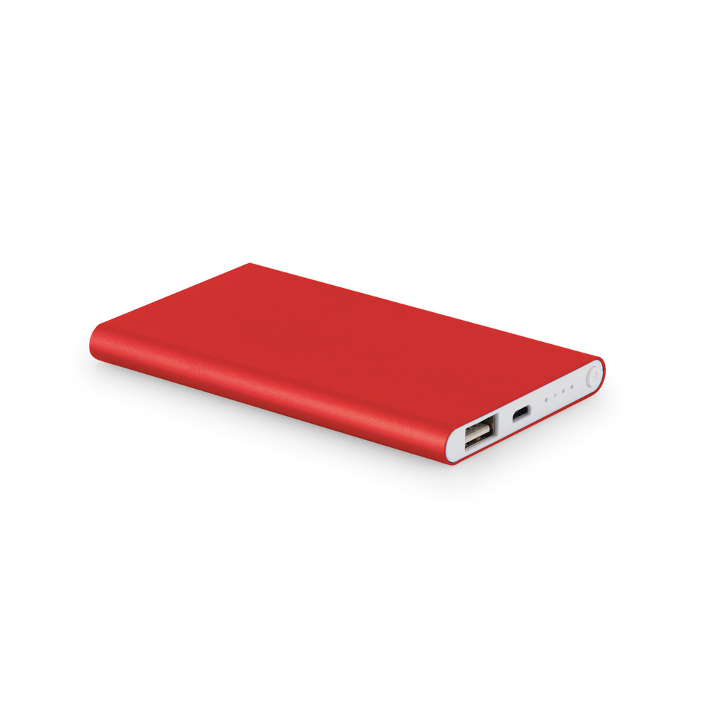 BATERIA PORTÁTIL SLIM EM ALUMÍNIO 100% RECICLADO (4'000 MAH)